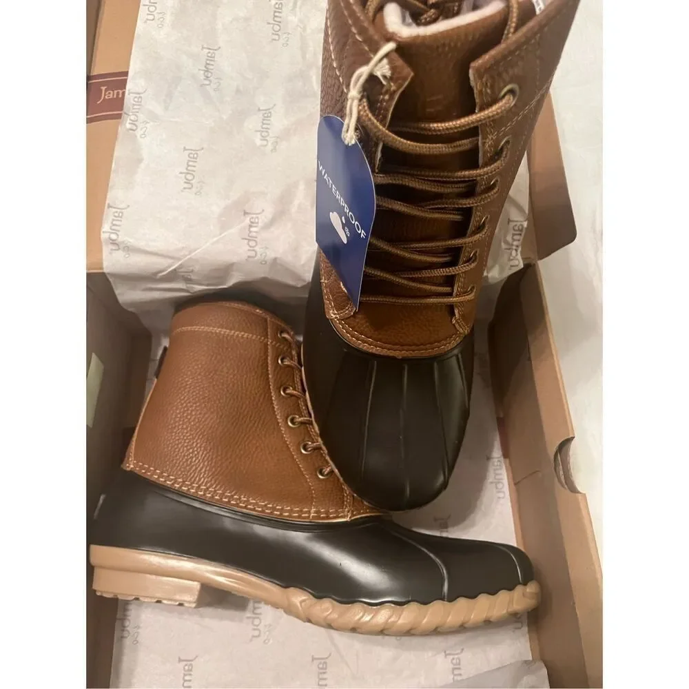NEW NIB JBU by Jambu TAN Men's Maine Duck Boot, US 9M Waterproof